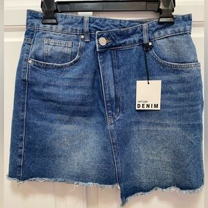 Refuge Blue Jean Short Asymmetrical Skirt New With Tags Women’s Size Medium